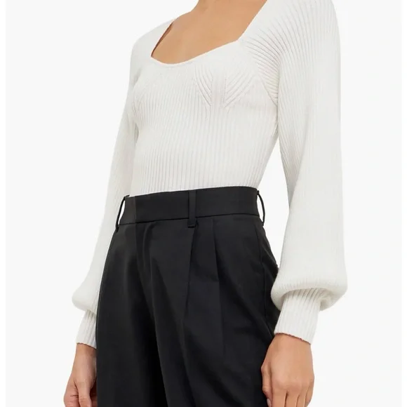 Nordstrom Endless Rose Ribbed Sweater Top - Picture 4 of 7